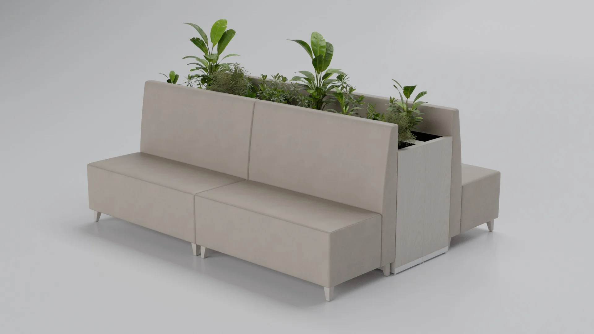 Commercial modular seating from the A4 100 collection by Cria Furniture